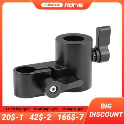 HDRIG Light Stand Head Internal Column Diameter 16mm With 15mm Single Rod Clamp Adapter