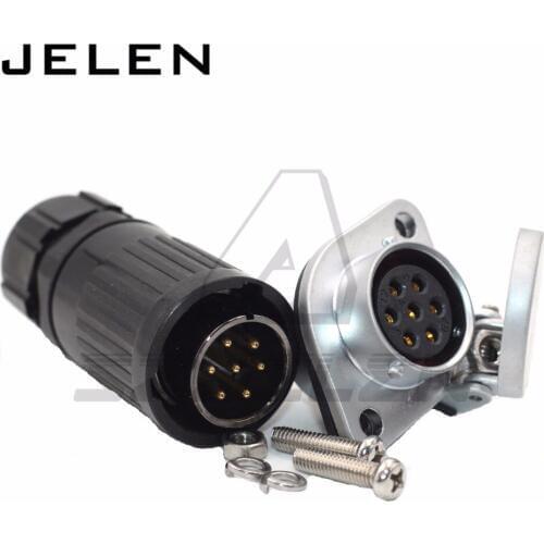 HE20, 7pin Waterproof Connector, industrial connector , automotive wiring connectors, 7 pin welding cable connector 15A