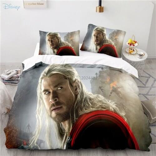New Product The Avengers Thor 3d Bedding Set Print Duvet Cover Set with Pillowcase 2/3pcs Home Textile Europe/Australia/USA Size