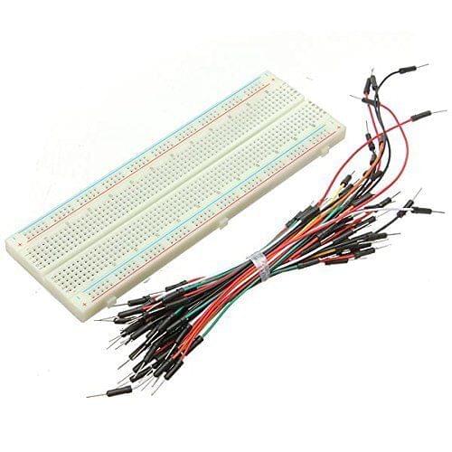 830 Tie Points Solderless PCB Breadboard MB102+65Pcs Jumper Cable Wires Arduino