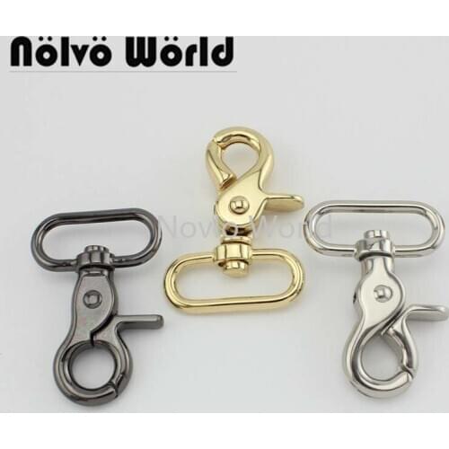 Nolvo World 5-20-100pcs 4 colors 57*31mm 1-1/4" metal strap buckle for bags,horse lobster clasp swivel snap hook