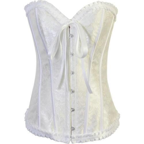 Fashion Waist slimming Embroidery Overbust Corset lace edge Black/White/Purple/Green/Coffee/Red/Pink Bustier tops Corselet