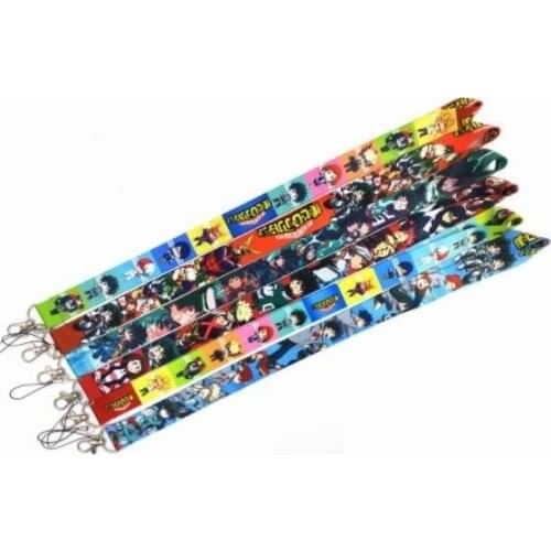 My Hero Academia Boku no Hero Academia Neck Strap Lanyards Badge Holder Rope Pendant Key Chain Accessorie