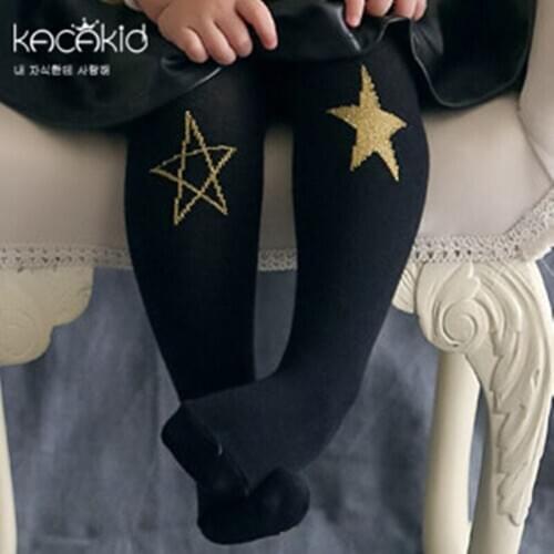 Kacakid 2019 New Cotton Stars Pear 3 Colors Cartoon Little Girls Baby Muchacha Pantyhose Anti Slip Tights