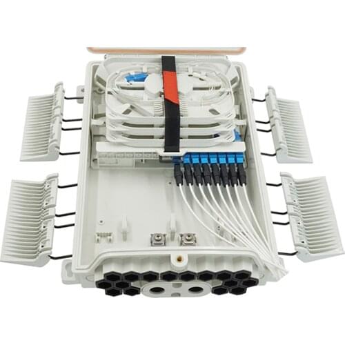 New Black/White fiber splitter box FTT-H716 outdoor 16 port fiber optic distribution box FTTH equipment terminal boxdust-proofan