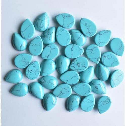 Wholesale 50pcs/lot fashion good quality stone water drop shape cabochon Beads 13x18mm for jewelry making free shipping