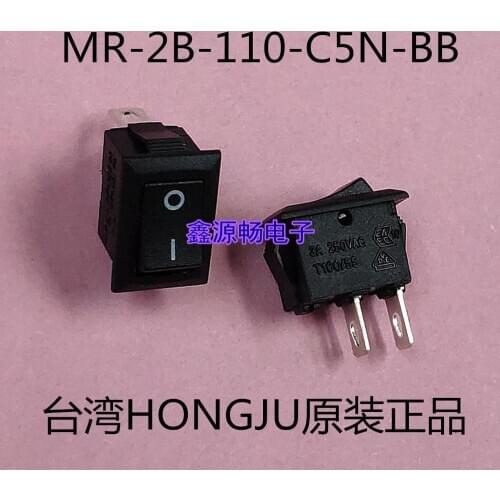 Original new 100% rocker switch MR-2B-110-C5N-BB 2pin 2 gear 10*15MM