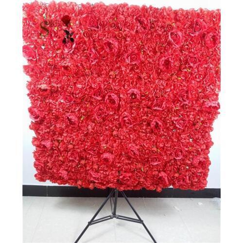 SPR RED Free Shipping High quality 10pcs/lot wedding decoration flower wall Artificial wedding backdrop flower road lead