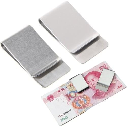 Slim High Quality Slim Money Clip Credit Card Holder Wallet New Stainless Steel