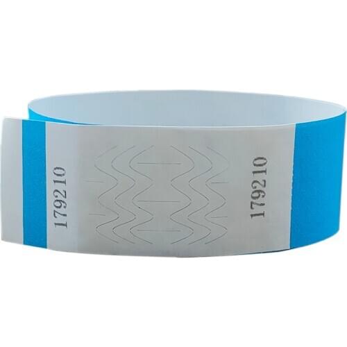 Solid New Blue 1" Tyvek Wristbands Stub Detachable for ID Paper Wristbands for Party Events,Only 500 Pieces