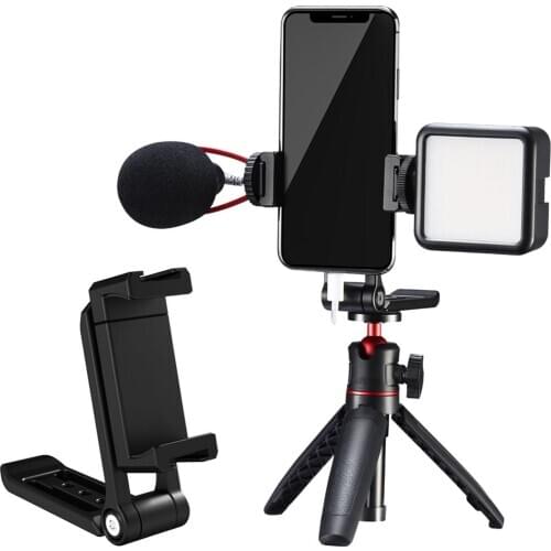 Ulanzi ST-16 Vertical Shooting Phone Mount Holder Metal Vlog Handgrip with Cold Shoe for LED Light Microphone
