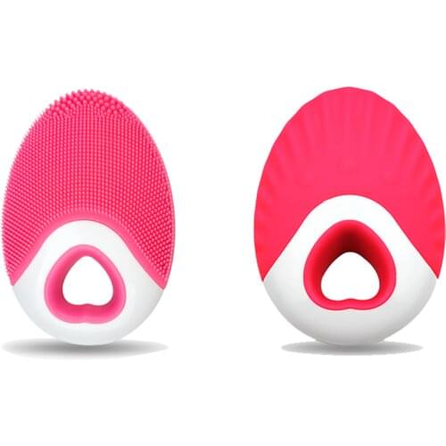 Sonic Silicon Facial Cleansing Device Electric Vibration Face Clean Brush Mini Washing Cleaning Massager Brush USB Rechargeable