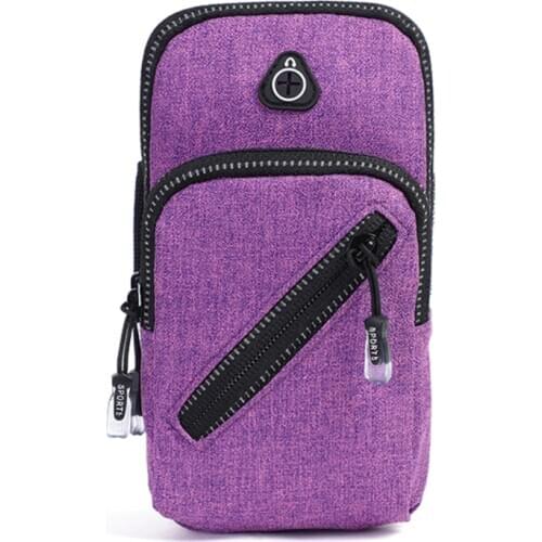 Denim Sport Running Arm band Bag Outdoor Zipper Pocket On Hand Fitness Gym Men Women Sports Bag Case For iPhone Samsung Xiaomi