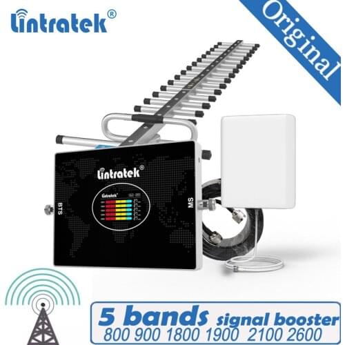 2600mhz Signal Booster GSM LTE WCDMA Signal Repeater 900 2600 B20 B1 B3 B7 B8 Mobile phone 5 bands Signal Amplfier For Europe