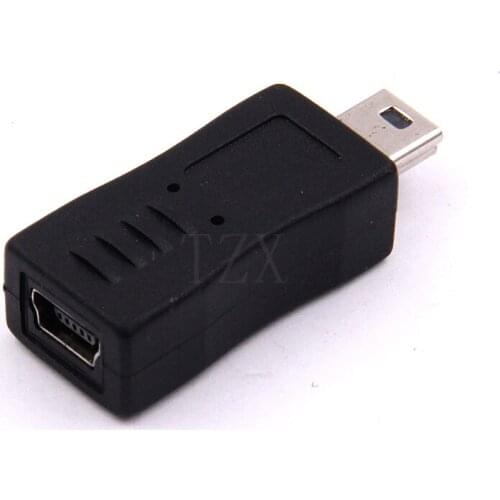 High Quality 5pcs/lot Mini USB male to Mini 5p female Extension Adapter Converter