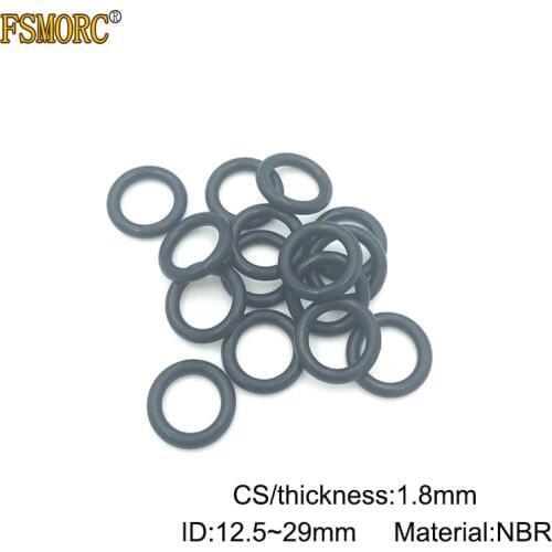 100/200/500pcs ID:12.5/13.2/14/15/16/17/18/18.6/19/20/21.2/22.4/23.6/25/25.8/26.5/28/29*1.8mm(CS) NBR o ring seal/Nitrile Rubber