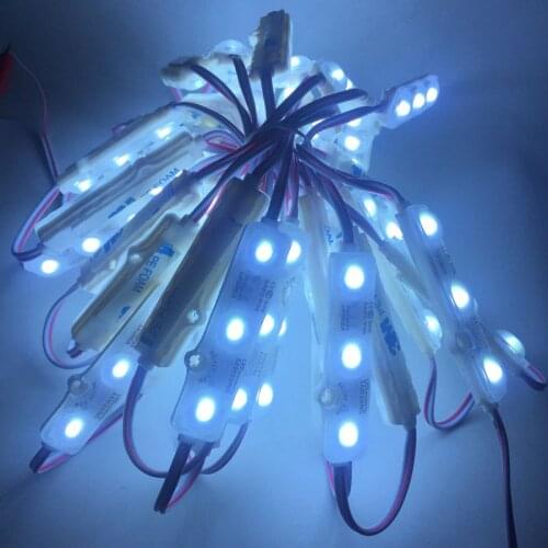 50pcs LED Module lighting SMD 5730 3 LEDs IP68 waterproof white warm white DC 12V Advertising Light Led Sign Backlight light