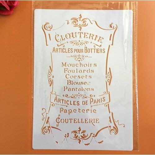 A4 29 * 21cm DIY Stencils Wall Painting Scrapbook Coloring Embossing Album Decorative Paper Card Template,wall letter stencils