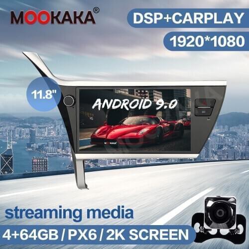 11.8'' MAX-PAD Android 9.0 64GB Car Multimedia Player GPS Navigation For Toyota Corolla 2017 2018 Car Radio Headunit Auto Stereo
