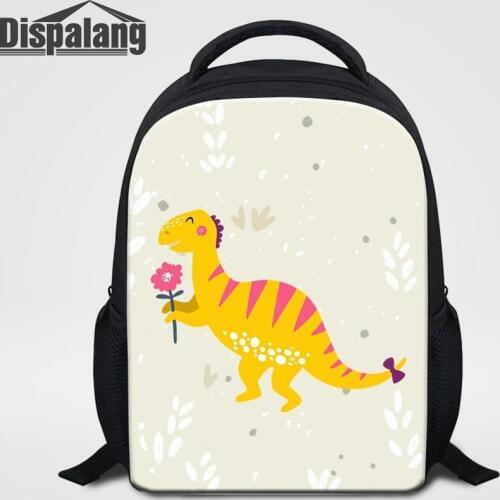 Dispalang Cartoon Dinosaur Kindergarten School Bags For Boys Girls 12'' Children Small Bookbag Tiger Zebra Kids Custom Backpack
