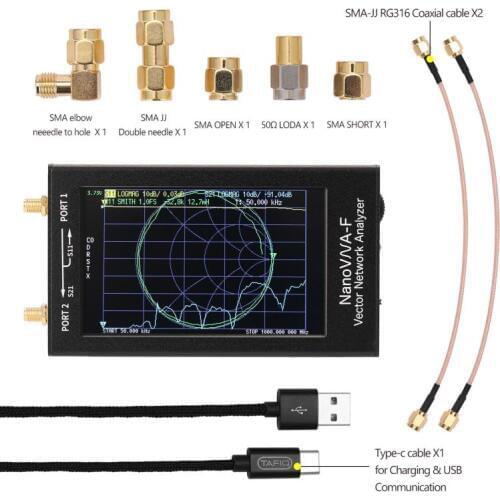Dreamburgh NanoVNA-F VNA SWR Meter VHF UHF Antenne Analyzer 4.3 IPS LCD Metal Case Vector Network Analyzer 50KHz-1000MHz