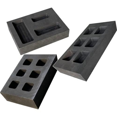 High Purity Graphite Ingot Bar Square Combo Melting Mold For Casting Refining Scrap