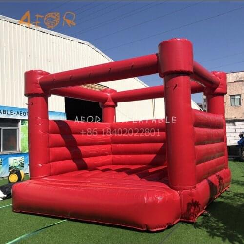 Commerical inflatable all red bounce house Custom color blue white black bouncy castle