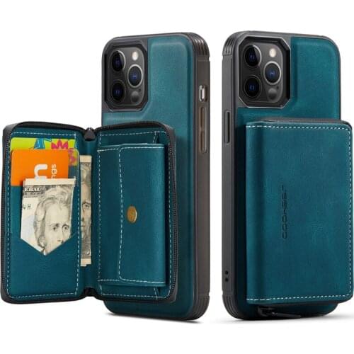 For iPhone 13 Pro Case Leather Luxury Magnetic Detachable Wallet Bag Cover For iPhone 13 Pro Max 13 Mini Case Wireless Charging