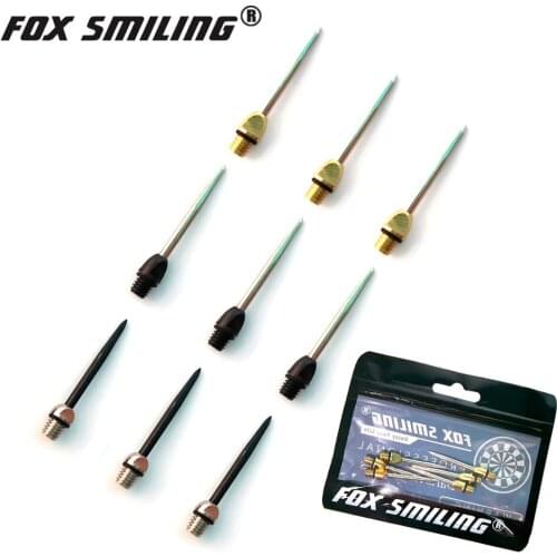 Fox Smiling 28mm Steel Darts Tip 6PCS Professional Replaceable Dart Steel Tip Dart Accessories