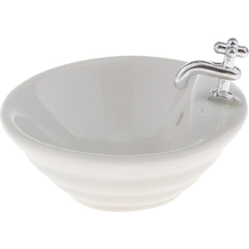 1:12 Mini Wash Basin for Doll House Bathroom Scenery Model Decorative Accs