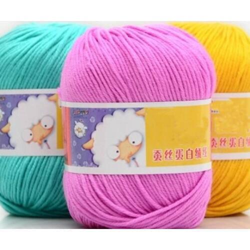 Mylb 1pc=50g Worsted Yarn Thread Cotton Blended Yarn Eco-friendly Colorful Strings for Hand Knitting Sweater Yarn free shipping