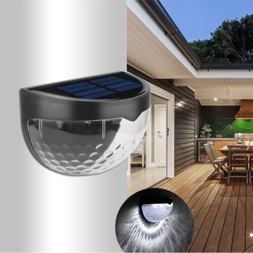 Solar light 2pcs water drop effect wall lamp outdoor waterproof semicircular fence lamp garden lamp corridor lamp staircase lamp