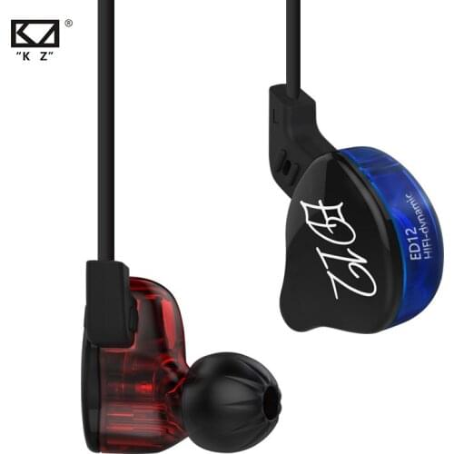 KZ ED12 Earphones Headphones Dj Detachable Cable In Ear Audio Monitors Noise Isolating Hifi Music Sports Earbuds With Microphone