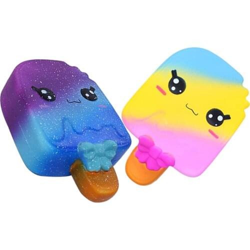 New Fashion Popsicle Ice Cream Squishy Slow Rising Squeeze Toys for Kid Christmas Gift Scented Squeezing Charm Gift