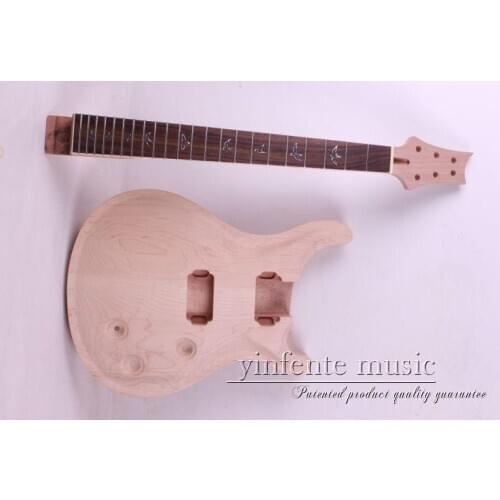 One set electric guitar neck and body high quality mahogany made with rosewood fingerboard