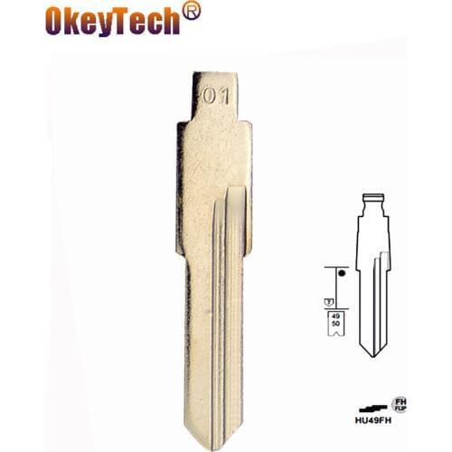 OkeyTech Type #1 KD Key Blade For V W Santana Audi Skoda Universal Remotes Flip Blade Replacement Key Uncut HU49FH Blank Blade