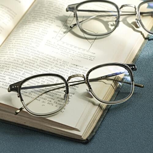 Retro acetate glasses frame men Classic vintage round optical eyeglasses Myopia presbyopia woman prescription eyewear