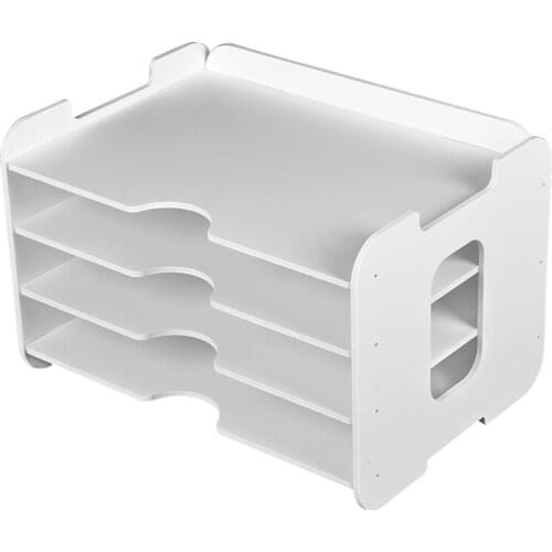 PPYY-Office Desktop Accessories Organizer Desk File Organizer with 3 Paper Trays for Desktop File Shelf Storage