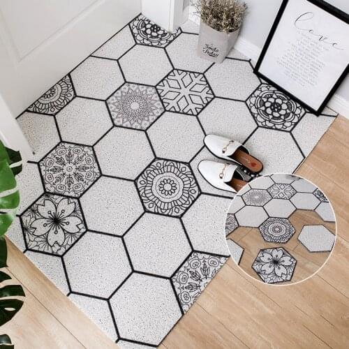 Durable Indoor Door Mat Large Size Heavy Duty Doormats Waterproof Diamond Doormat Easy Clean Low-Profile Mats for Entry Rug
