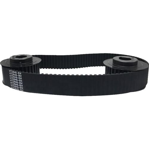 1Pcs HTD 8M-2048 To 8M-2200 Black Rubber Close Loop Timing Belt Drive Synchronous Belts Width 20mm 25mm 30mm