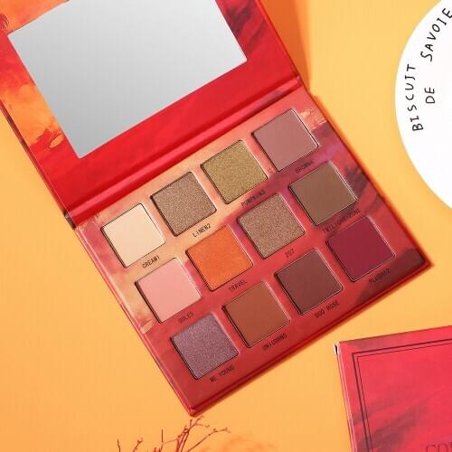 12 Color Eyeshadow Earth Color Nude Eyeshadow Makeup Palette Long Lasting Eye Shadow Natural Matte Eye shadow