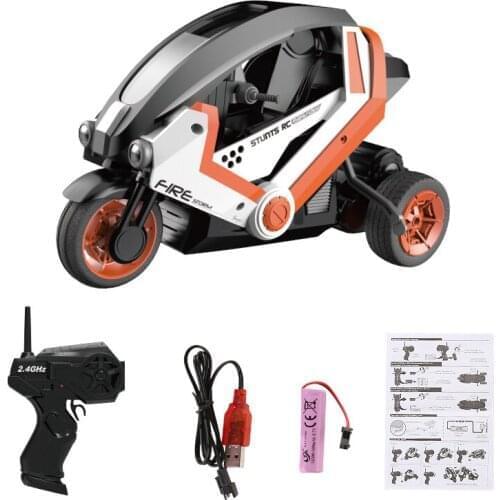 1:8 Remote Control Three-wheeled Stunt Motorcycle 2.4g Racing Drift Racing Model Boy Childrens Toy