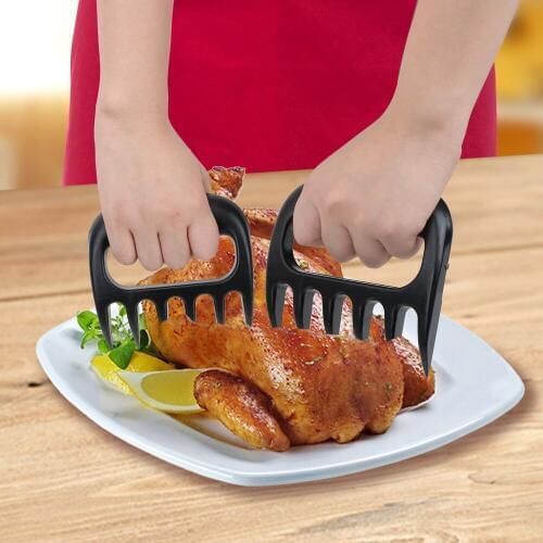 Roasting Fork Tongs Pull Meat Shred Pork Clamp Barbecue Tool BBQ Set 2Pcs/Set Bear Claws Barbecue Fork Black