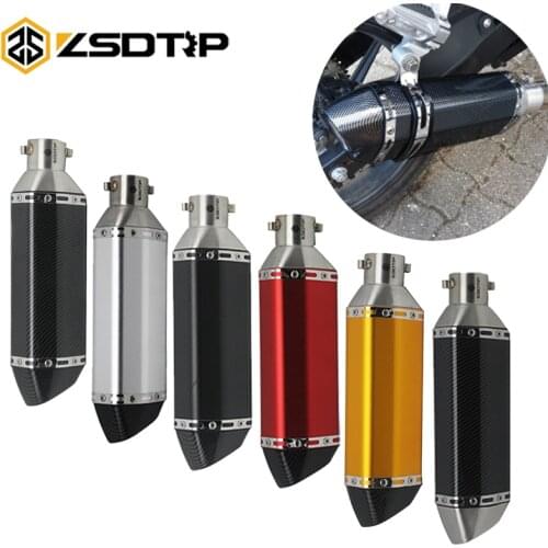 ZSDTRP 51MM Motorcycle AK Exhaust Pipe Colorful Modify Muffler Moto Bike Pot Escape For Yamaha Honda KTM Kawasaki Ducati