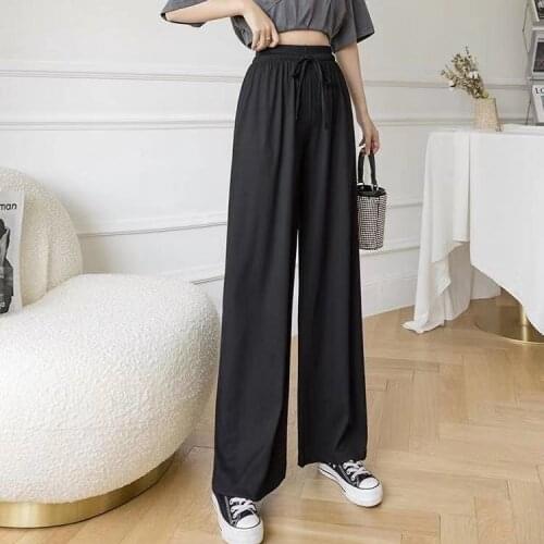 Women Pants Womens Summer High Waist Loose 2021 Casual Pants For Spring Autumn Pantalones De Mujer