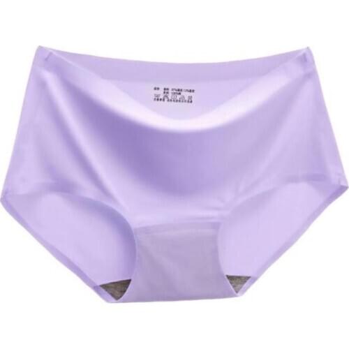 Womens Soft Invisible Seamless Mid Rise Hipster Brief Underwear Purple