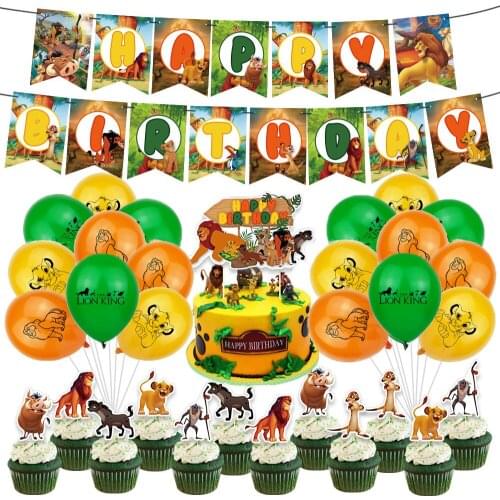 Disney Birthday Balloons Ballons Accessories The Lion King Simba Party Decorations 1set Baby Shower Wedding Decoration Event