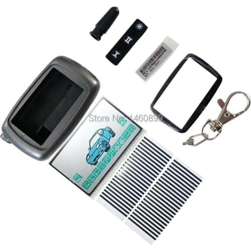 10 PCS/lot A9 Lcd Display + A9 Body Cover For Starline A9 Remote Control Zebra Stripes A9 A8 LCD display + A9 keychain Case