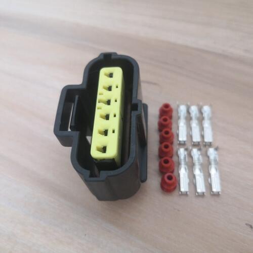 2/4/10pcs/lot AMP TYCO 6 Pin/Way MAF Mass Air Flow Sensor Connector Plug Socket For KIA Hyundai Mitsubishi Ford Mazda 184060-1