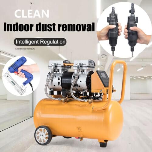 220v/50Hz/60Hz/1Phase Oil-free Air Compressor Air Pump Small Bipolar Compressed for home / Spray paint / woodworking / spray gun